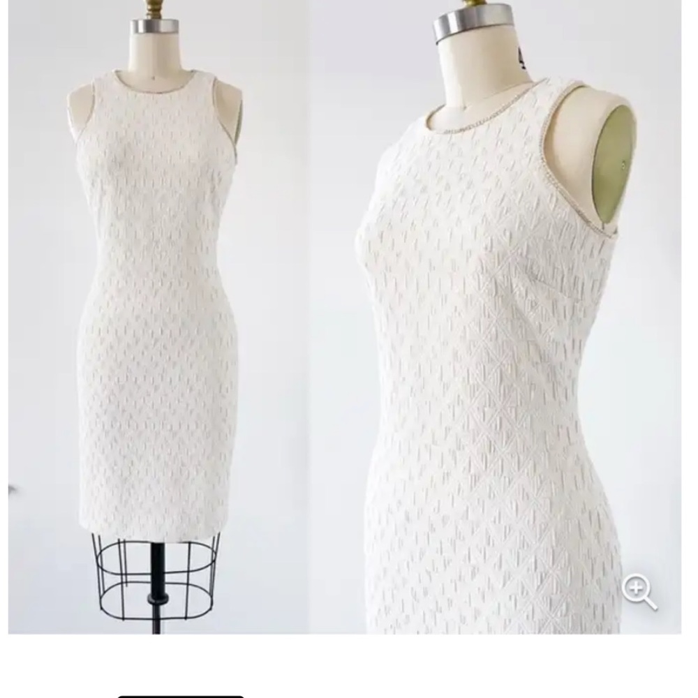 Badgley Mischka Belle Vail Ivory & Gold Sleeveless Party Occasion Dress Size2